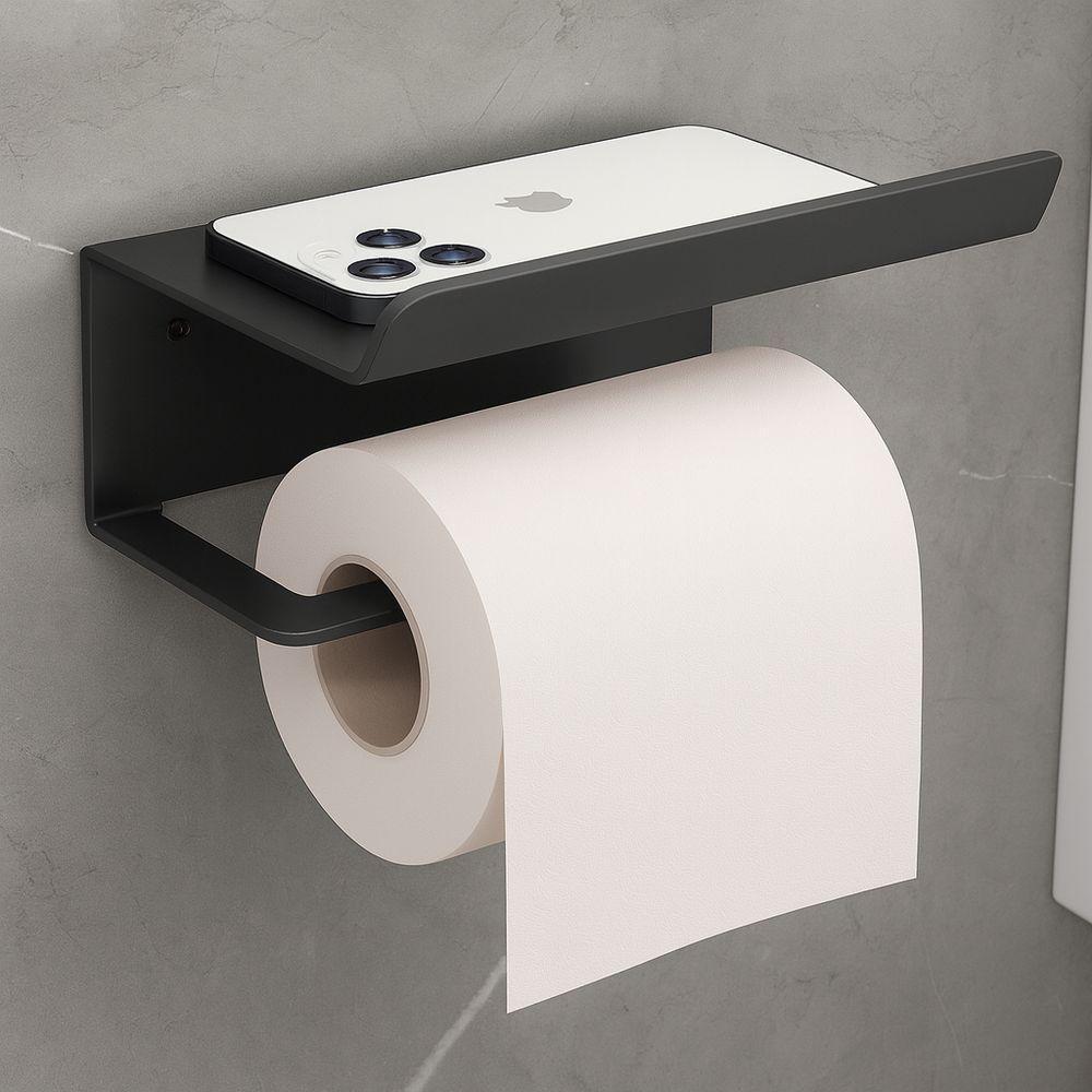 Suporte Para Papel Higiênico Premium Com Apoio Para Objetos - 3