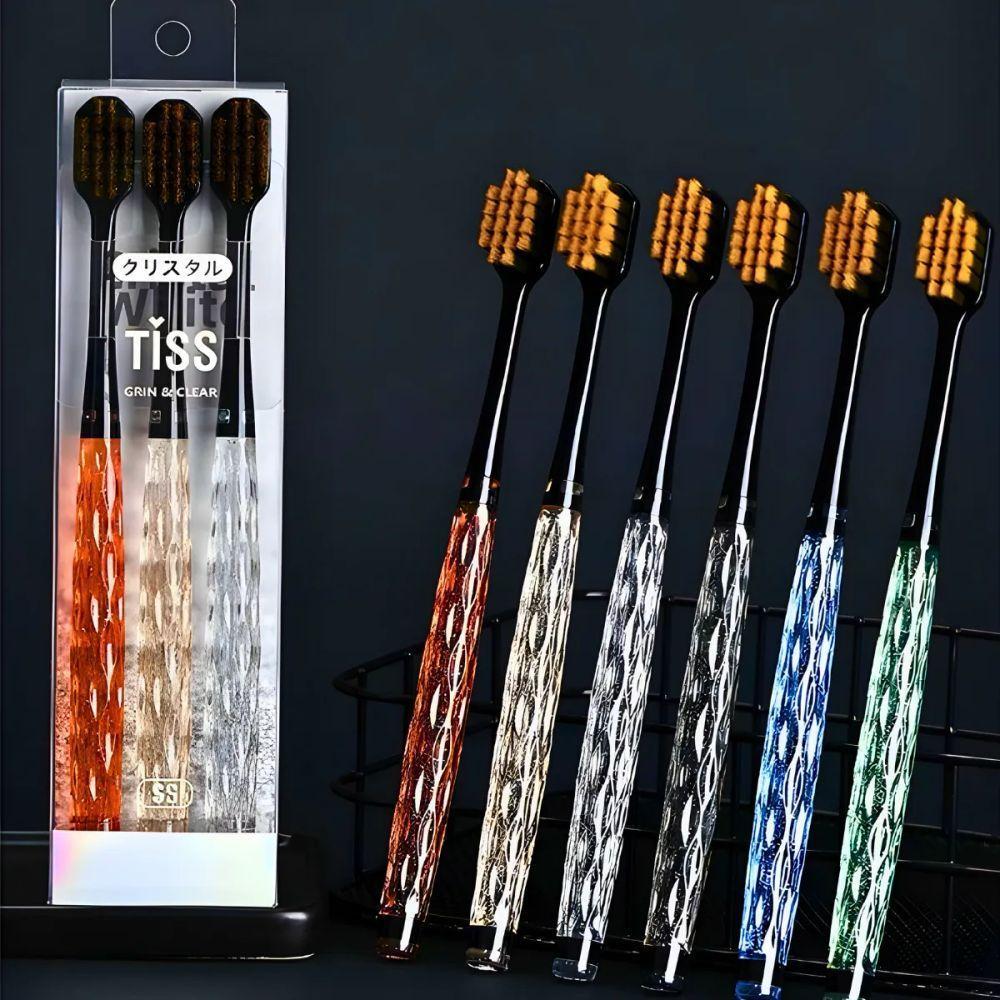 Kit 3 Escovas De Dente Com Cabo De Cristal - 6