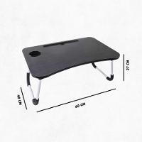 Mesa De Colo Portátil Dobrável Suporte Multiuso - Preto - 8