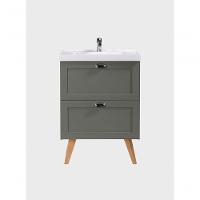 Gabinete Para Banheiro Com Cuba 60cm Retro Mdf Verde Milano - On Móveis - 8