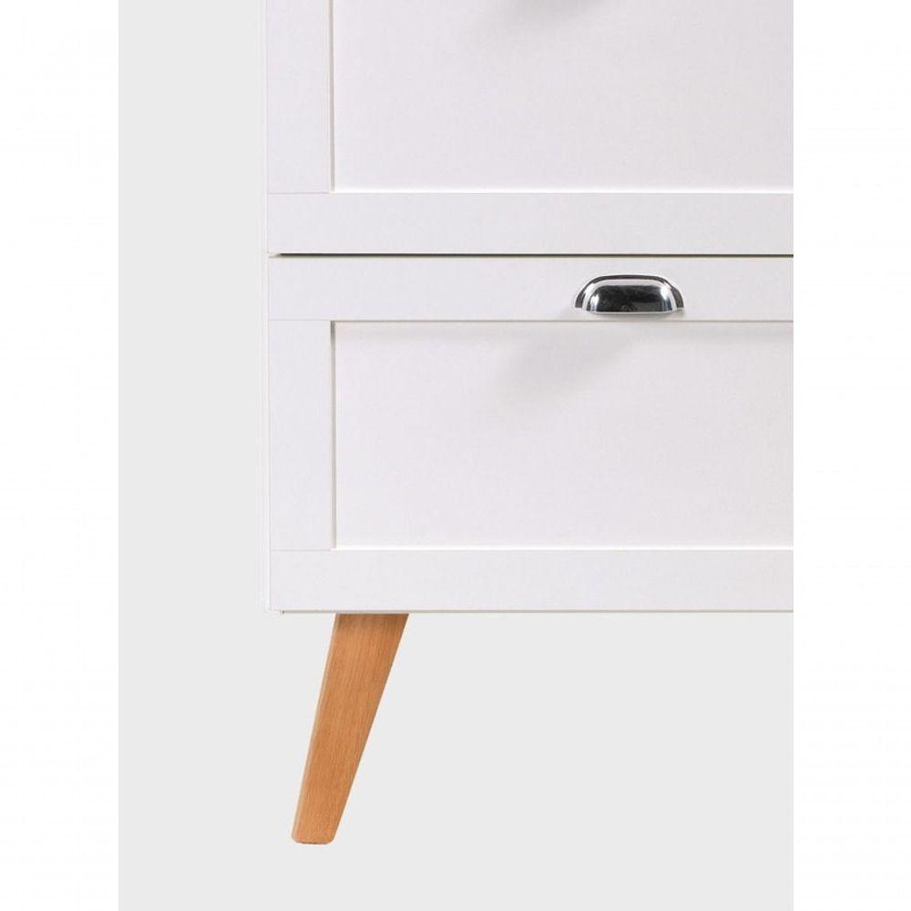 Gabinete Para Banheiro Com Cuba 60cm Retro Mdf Branco Milano - On Móveis - 3