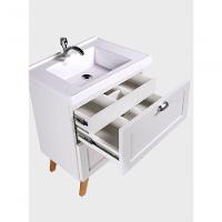 Gabinete Para Banheiro Com Cuba 60cm Retro Mdf Branco Milano - On Móveis - 5