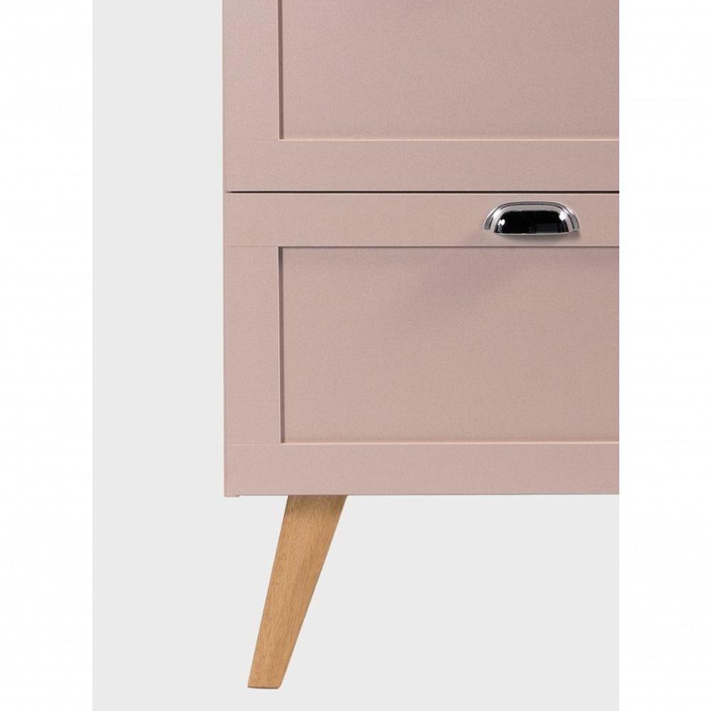 Gabinete Para Banheiro Com Cuba 60cm Retro Mdf Rosa Milano - On Móveis - 7