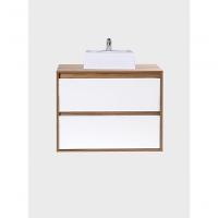 Gabinete Para Banheiro Com Cuba 80cm Mdf Freijo Dubai - On Móveis - 2