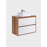Gabinete Para Banheiro Com Cuba 80cm Mdf Freijo Dubai - On Móveis - 3