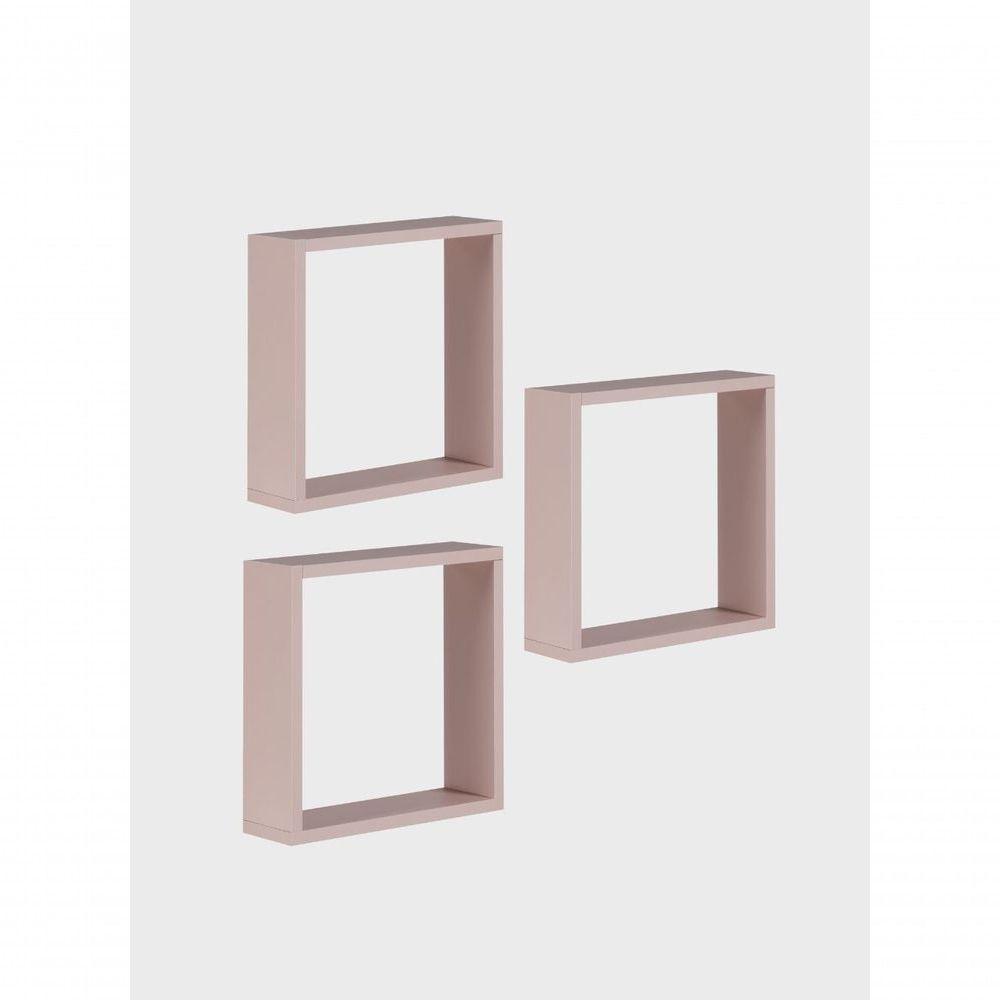 Kit De 3 Nichos 30cm Mdf Rosa - On Móveis - 2
