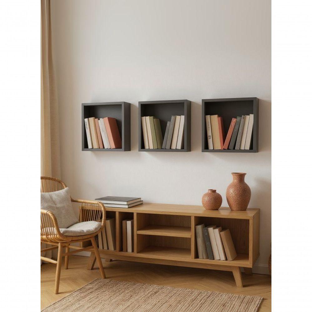 Kit De 3 Nichos 30cm Mdf Verde - On Móveis - 1