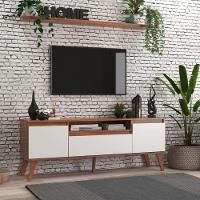 Rack Para Tv Com Prateleira 150cm Retro Mdf Freijo Dallas - On Móveis - 1
