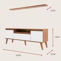 Rack Para Tv Com Prateleira 150cm Retro Mdf Freijo Dallas - On Móveis - 3