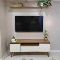 Rack Para Tv Com Prateleira 150cm Retro Mdf Freijo Dallas - On Móveis - 7