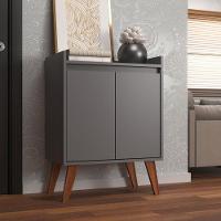 Aparador Buffet 60cm Retro Mdf Grafite Madri - On Móveis - 1