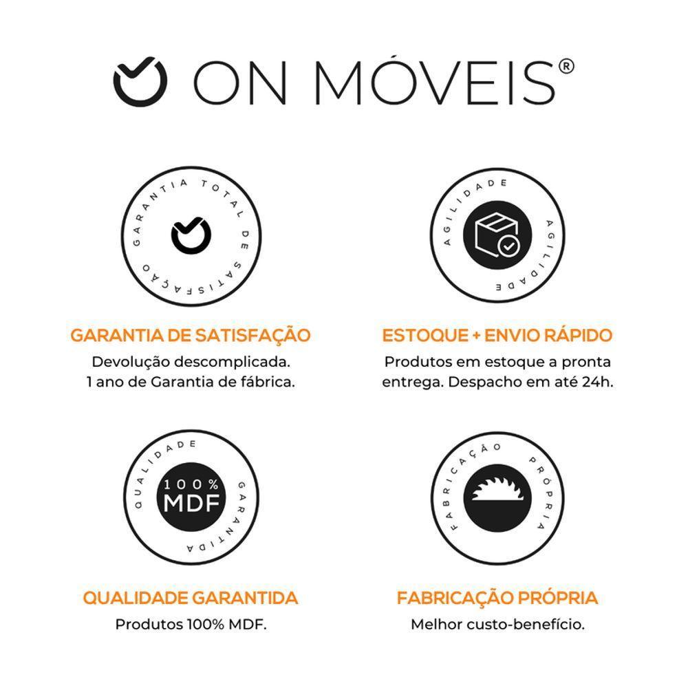 Aparador Buffet 90cm Retro Mdf Freijo Madri - On Móveis - 2