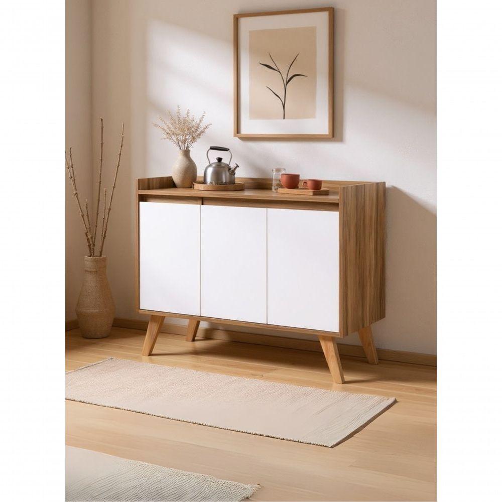 Aparador Buffet 90cm Retro Mdf Freijo Madri - On Móveis - 7