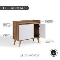 Aparador Buffet 90cm Retro Mdf Freijo Madri - On Móveis - 5