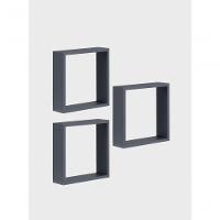 Kit De 3 Nichos 30cm Mdf Grafite - On Móveis - 2