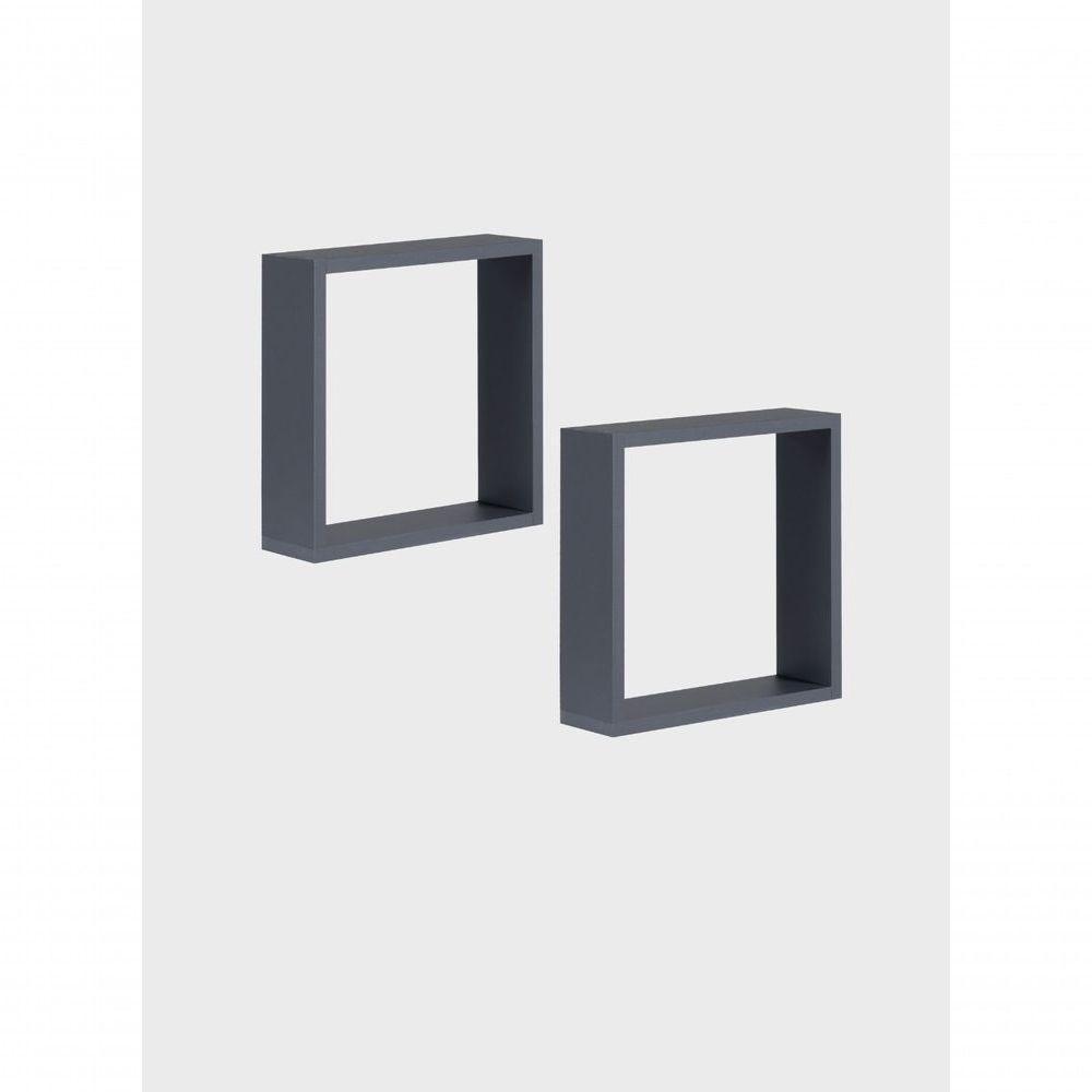 Kit De 2 Nichos 30cm Mdf Grafite - On Móveis - 2