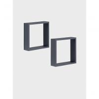 Kit De 2 Nichos 30cm Mdf Grafite - On Móveis - 2