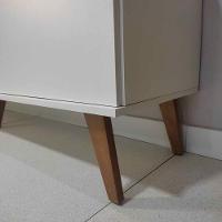 Rack Para Tv Com Prateleira 180cm Retro Mdf Branco Dallas - On Móveis - 9