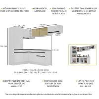 Armário De Cozinha Completa De Canto Branco/preto - 5