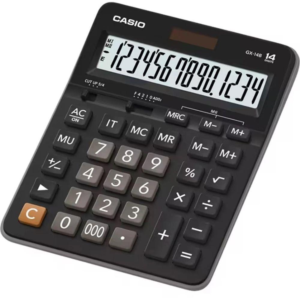 Calculadora De Mesa 14 Dígitos Casio Gx14b Preta - 1