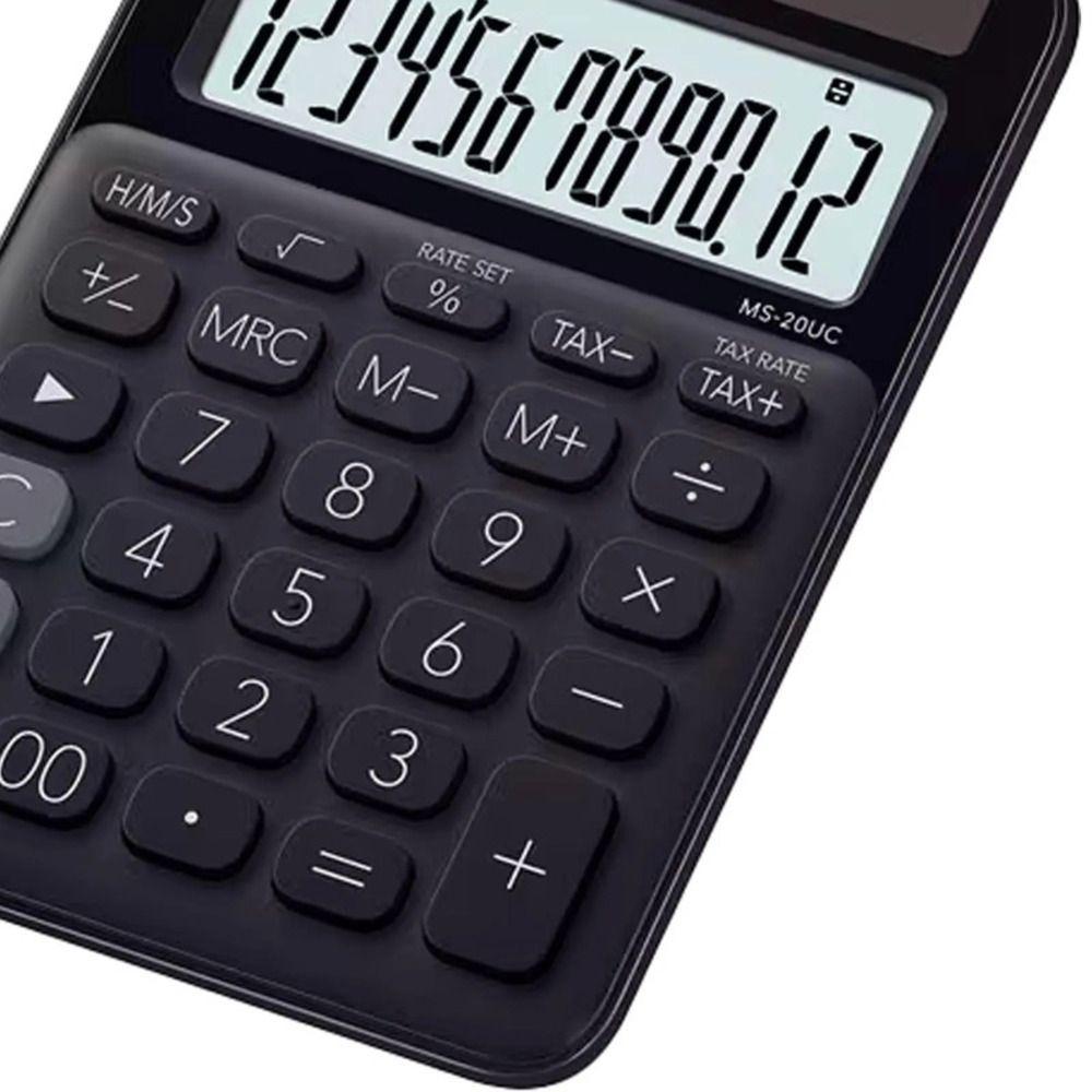 Calculadora De Mesa Casio Ms20uc 12 Dígitos Preta - 2