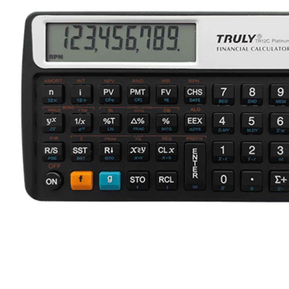 Calculadora Financeira Truly Tr12c Platinum Rpn Algebrica - 3