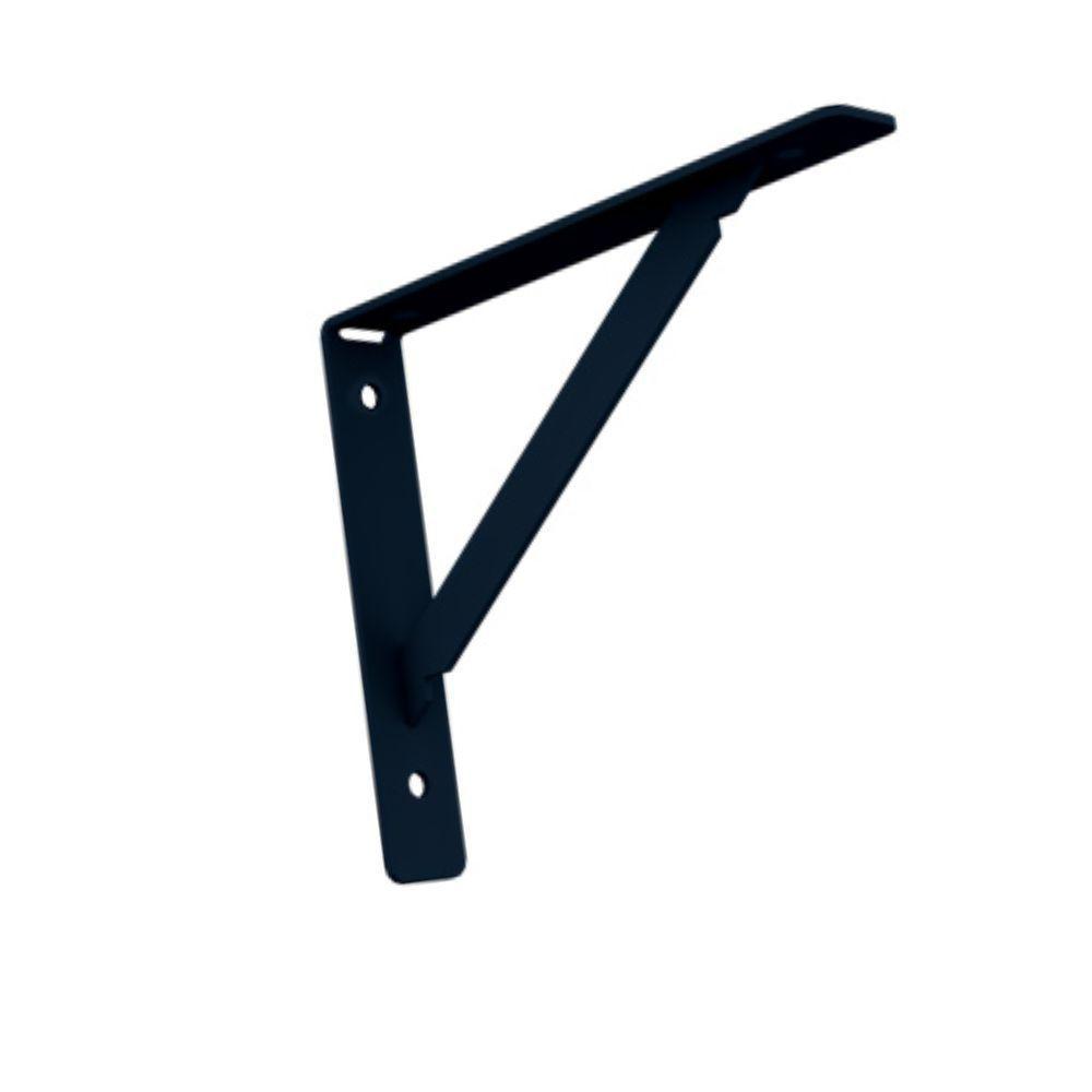 Cantoneira Mão Francesa Preta New 30 Cm Presto Para Estante - 1