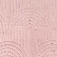 Kit Cobre Leito Colcha Arcos Queen Dupla Face Matelado 200 Fios 3 Peças Rosa