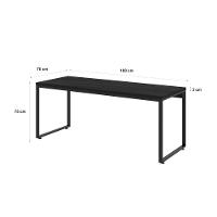 Mesa Kuadra Diretor 180x70x75cm Preto ônix - Est. Preta Preto ônix - Est. Preta - 6
