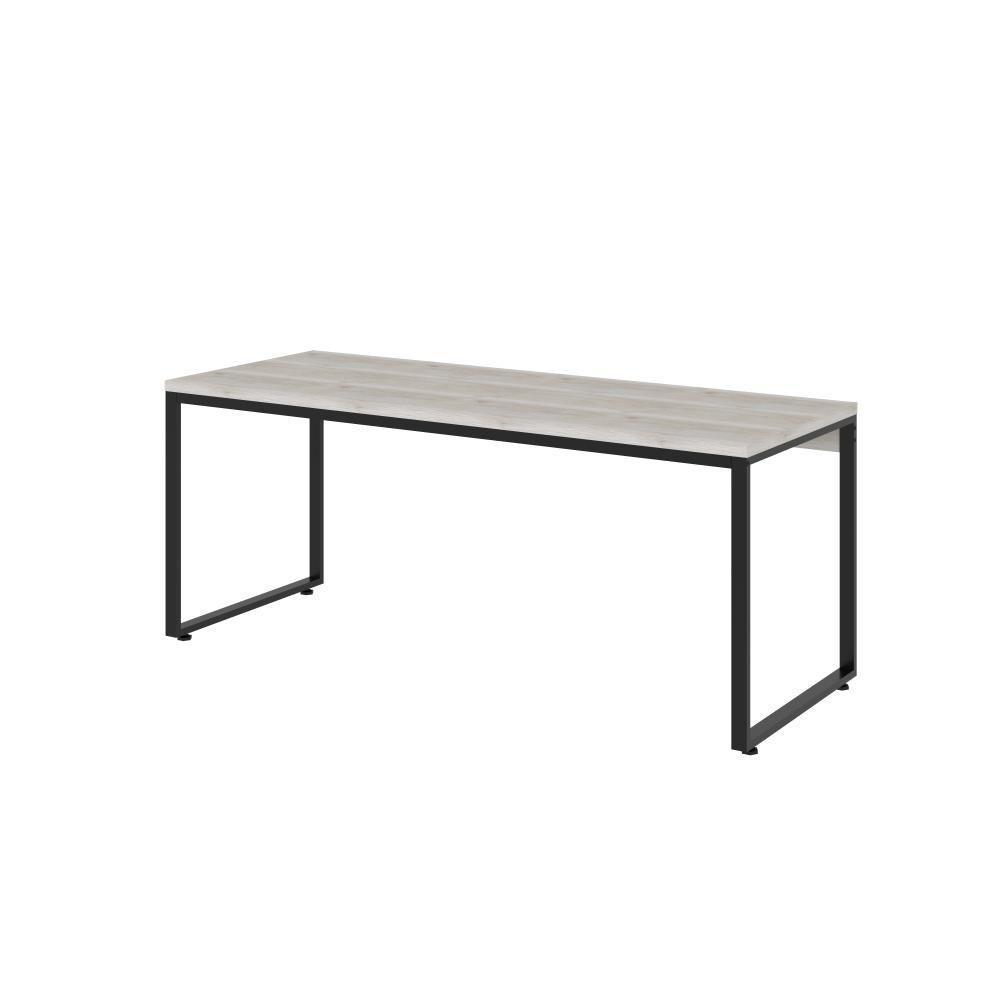 Mesa Kuadra Diretor 180x70x75cm Snow - Est. Preta Snow - Est. Preta - 1