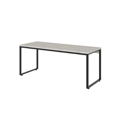 Mesa Kuadra Diretor 180x70x75cm Snow - Est. Preta Snow - Est. Preta
