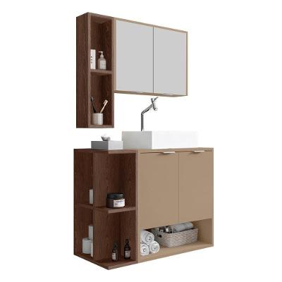 Gabinete Banheiro Star Cuba Dalla Torneira Dl08 Valv Click Carvalho-Fendi