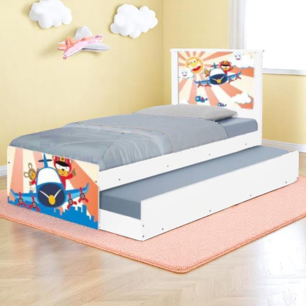 Bicama Solteiro Hop Com Cabeceira Patrulha Ursinhos - 1