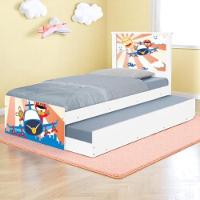 Bicama Solteiro Hop Com Cabeceira Patrulha Ursinhos - 1