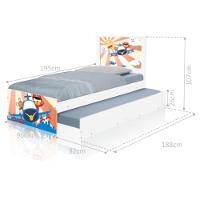 Bicama Solteiro Hop Com Cabeceira Patrulha Ursinhos - 2