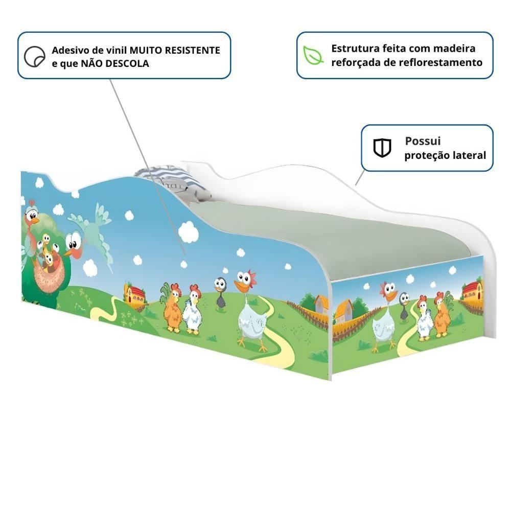 Cama Infantil Glow Fazendinha Com Colchão - 2