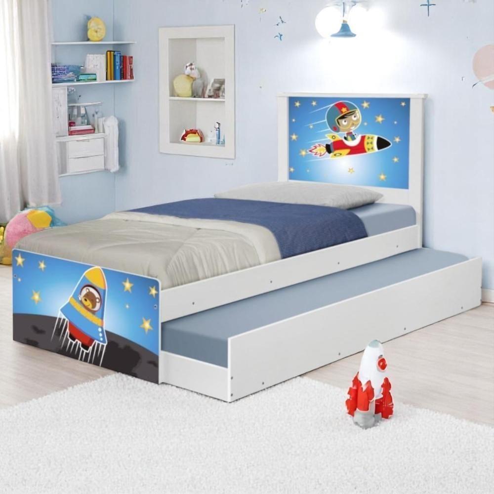 Bicama Solteiro Hop Com Cabeceira Astronauta - 1