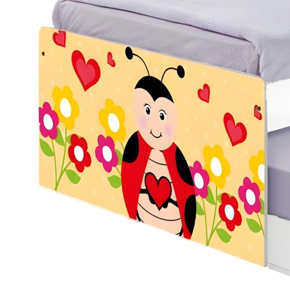 Bicama Solteiro Hop Com Cabeceira Joaninha - 4