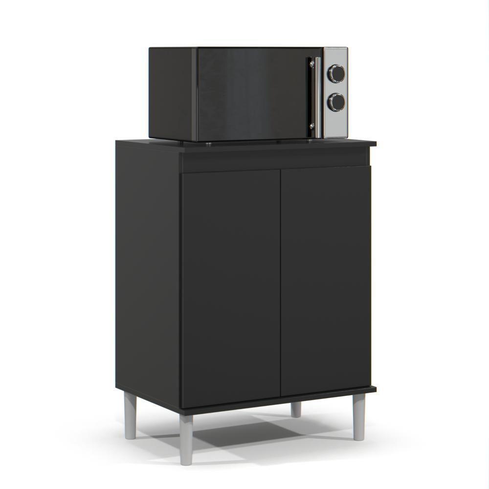 Balcão Para Micro Ondas Alice Preto - 3