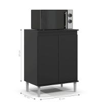 Balcão Para Micro Ondas Alice Preto - 2