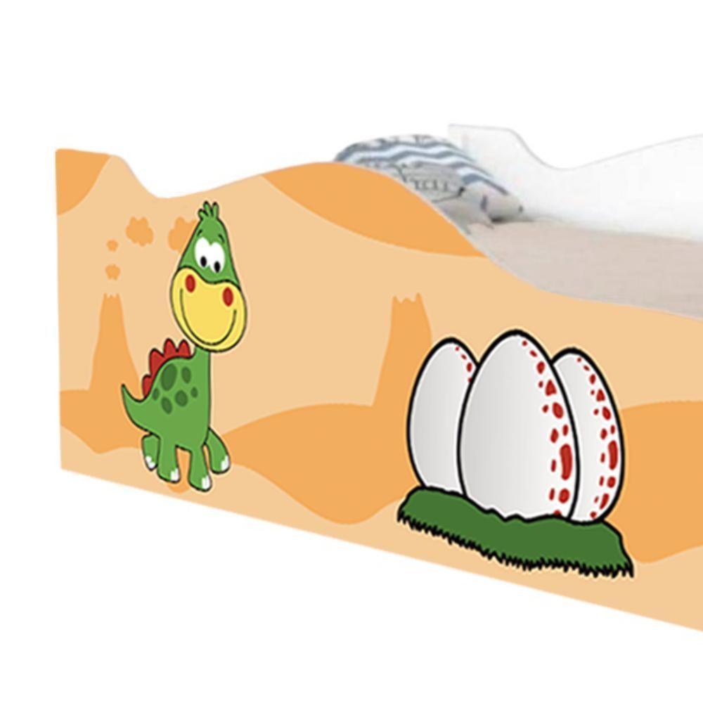 Cama Carro Fun Adesivada Dinossauro Bebê Solteiro - 4