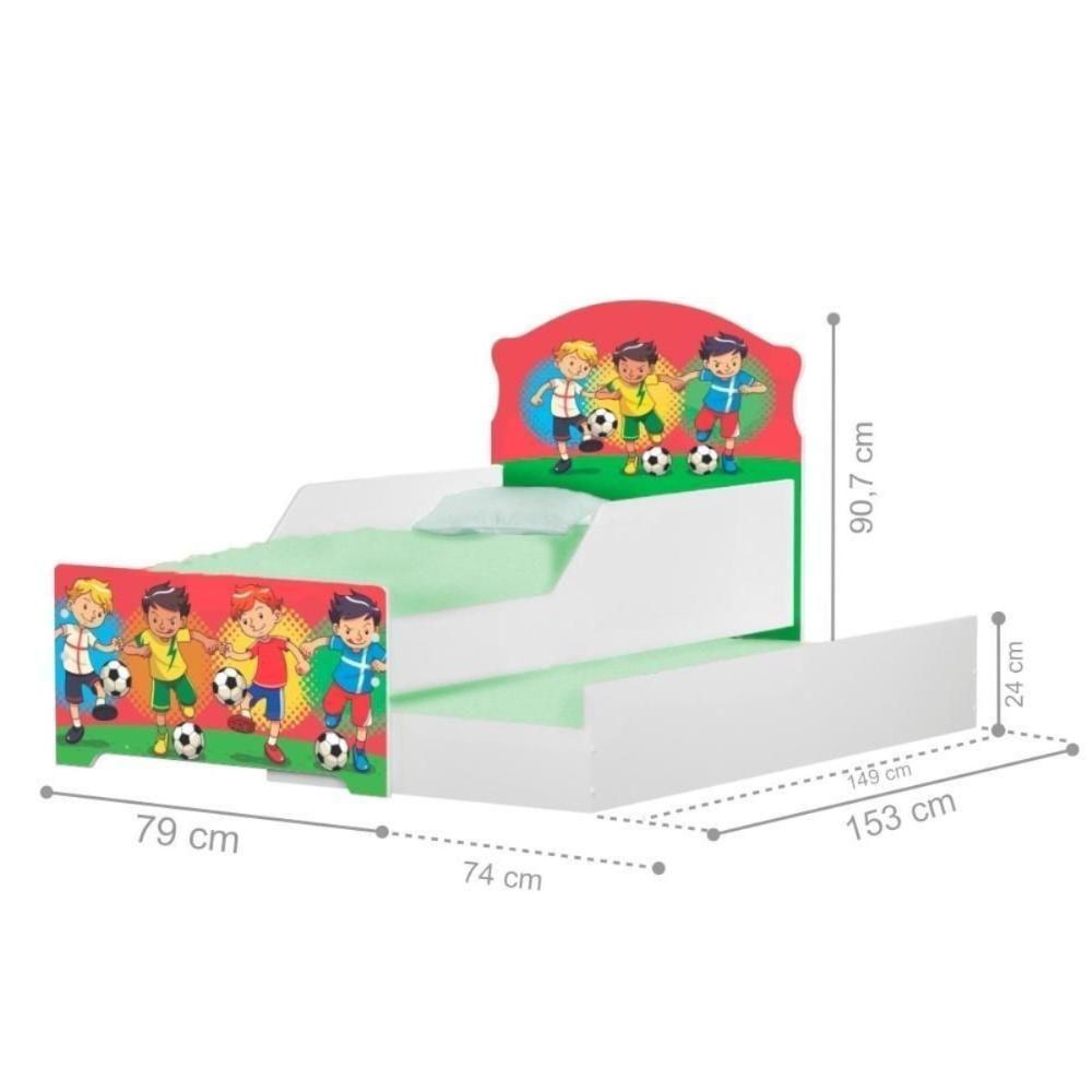Bicama Infantil Adesivado Futebol Meninos Rosa - 2