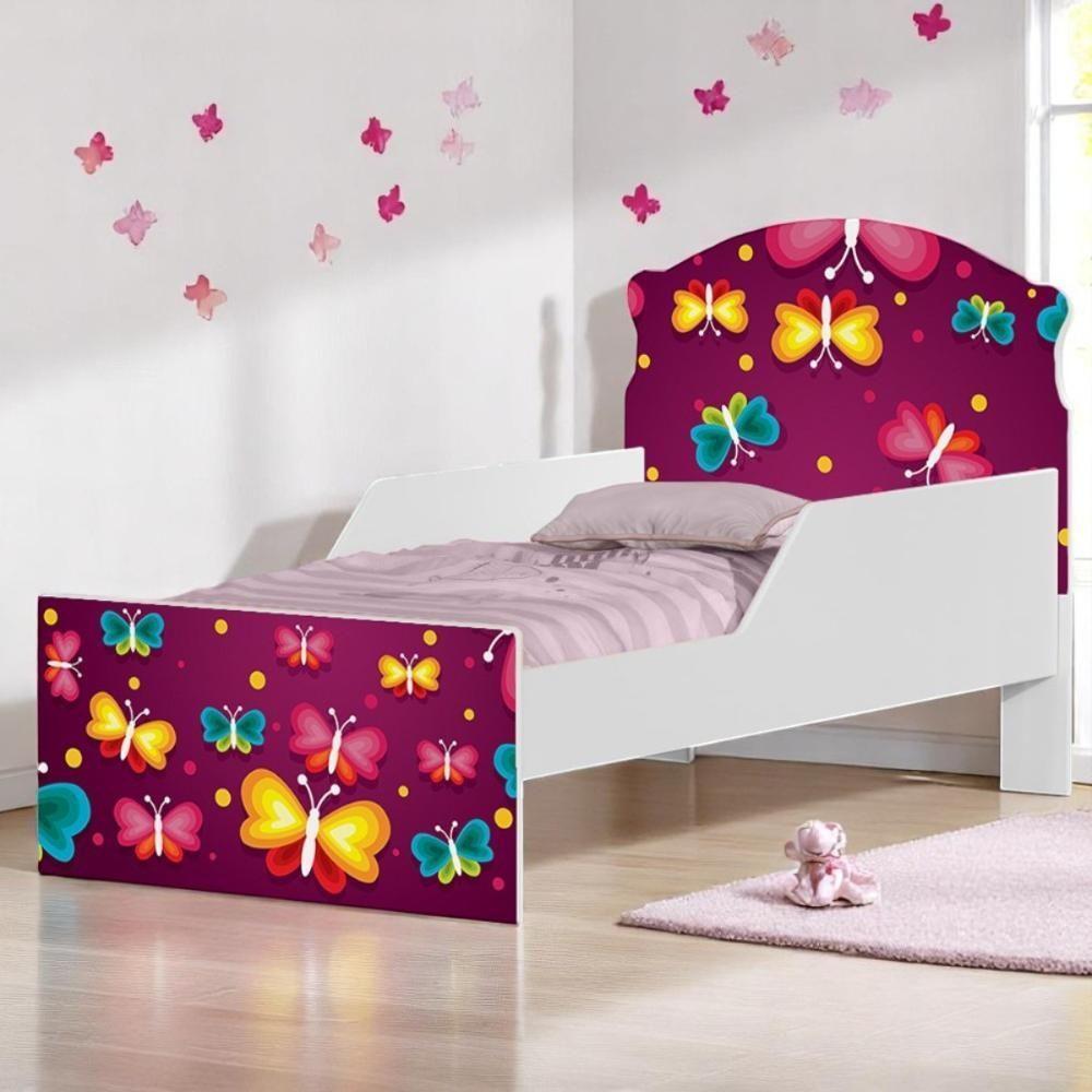 Cama Infantil Tick Borboleta Com Colchão - 1