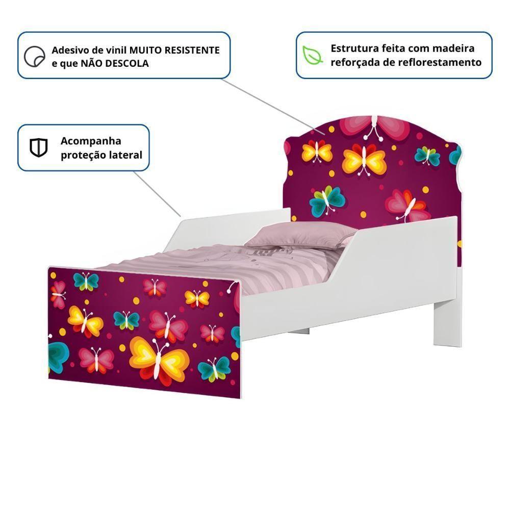 Cama Infantil Tick Borboleta Com Colchão - 4