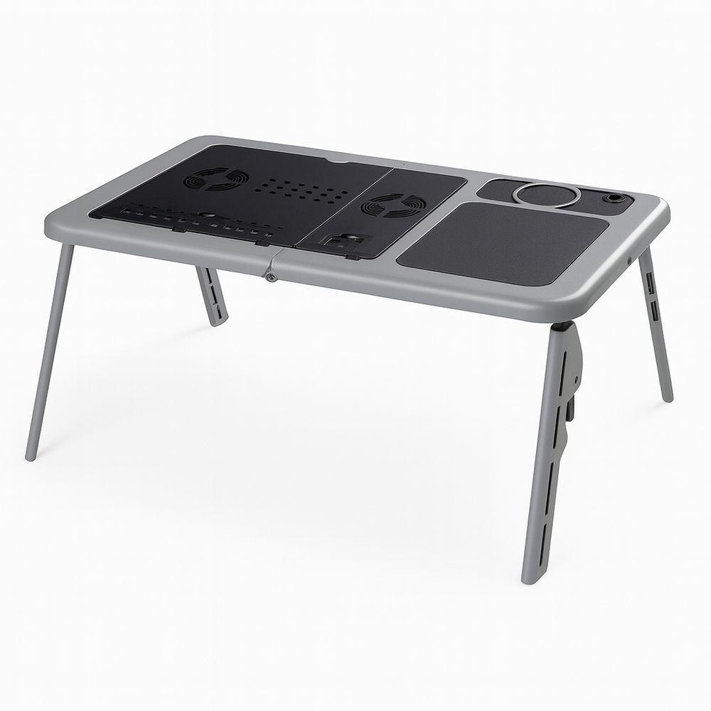 Mesa Dobrável Para Notebook Com Cooler Integrado – Conforto, Ergonomia E Portabilidade - Cinza - 3