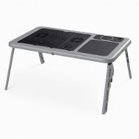 Mesa Dobrável Para Notebook Com Cooler Integrado – Conforto, Ergonomia E Portabilidade - Cinza - 3