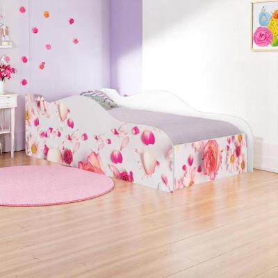 Cama Infantil Glow Rosas Com Colchão