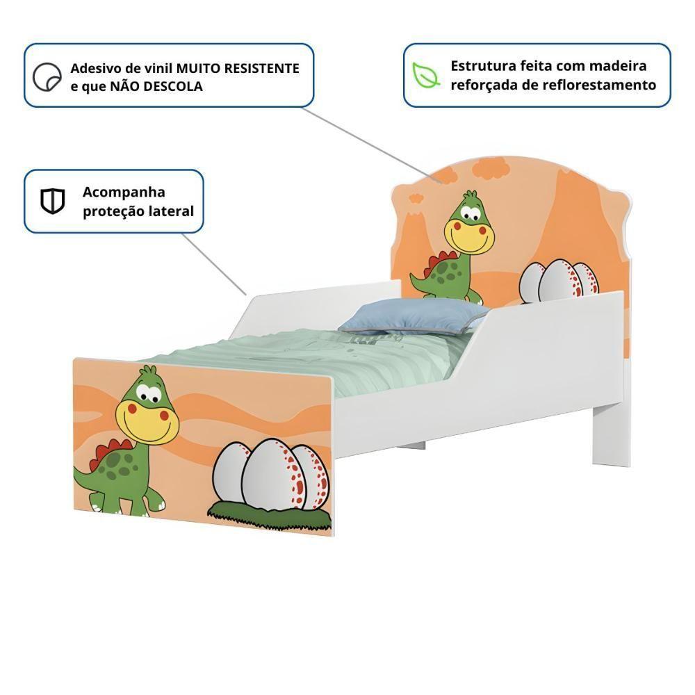 Cama Infantil Tick Dinossauro Bebê Com Colchão - 2