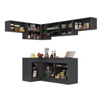 Armário De Cozinha Completa De Canto Mp2095.895 Preto - 3