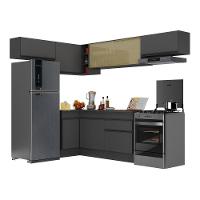 Armário De Cozinha Completa De Canto Mp2095.895 Preto - 6